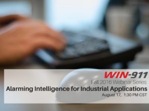 hands on keyboard, attending WIN-911 Alarming Intelligence for Industrial Applications webinar.